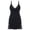 Z-Black28, variant on JIAYUE Women's Dresses Mini Summer Leisure Spaghetti Strap Loungewear V Neck Sleeveless Side Slit Female Lace Trim Pure Color Dress