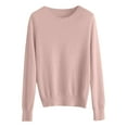 thumbnail image 4 of mgoYE Sweaters for Women Long Sleeve Lightweight Crewneck Soft Basic Knit Loose Fit Pullover Top Fall Trendy Outfits(Light Pink,XL), 4 of 4