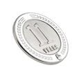 thumbnail image 2 of PinMart's 11 Years of Service Award Employee Recognition Gift Lapel Pin - White, 2 of 2