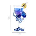 thumbnail image 4 of Octopus  Cocktail Glass, Creative Ocean Animal Stemmed Drinking Glass, Beach Wine Goblet, Decorative Sea Turtle Glassware, Beach Party Barware, Summer Pool Bar Party Birthday Gifts, 4 of 14