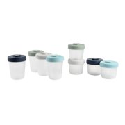 BEABA Clip Containers Set of 8, Large, Assorted Colors