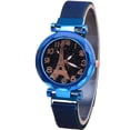 thumbnail image 3 of Agite el mismo tipo de reloj de mujer con piedra magnética con reloj de estrella magnética con correa de malla de espejo de diamantes, 3 of 5