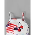 thumbnail image 5 of Bagilaanoe Toddler Baby Girls 4th of July Romper Stars Stripe USA Flag Halter Strap Jumpsuit Summer Independecen Day Outfits Clothes, 5 of 8