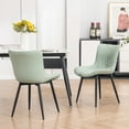 thumbnail image 4 of YOUNIKE Upholstered Dining Chairs with Metal Legs Set of 2 Modern Kitchen Dinner Side Chair, Light Green, 4 of 9