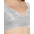 thumbnail image 4 of eloria Women's Art Silk Blouse Solid V Neck Sleeveless Top Sari Accessories Color: Silver | Size: 40, 4 of 5
