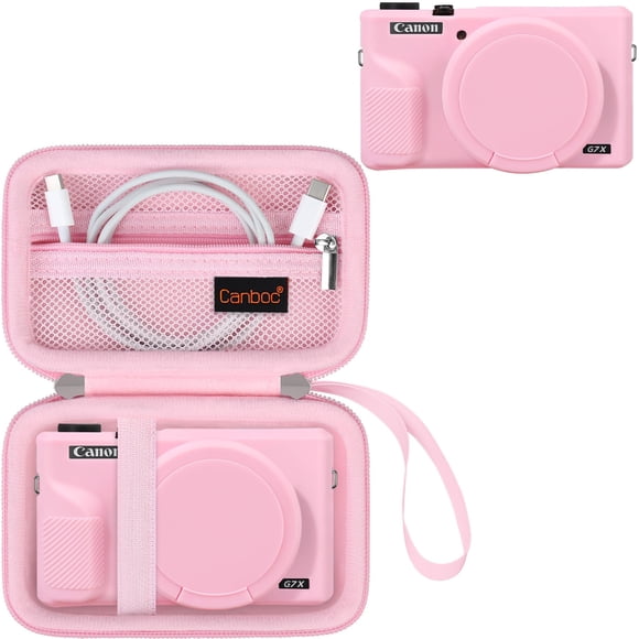 Funda de cámara Canboc para Canon PowerShot G7X Mark III, color rosa