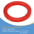 thumbnail image 3 of Unique Bargains Rondelle Plate en Caoutchouc Silicone DN65 2-1/2 Pieds Connecteur Rapide Joint Rouge, 3 of 5
