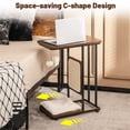 thumbnail image 4 of Pefilos 25" C- Shaped Cat Scratching Post Furniture, Cat Tree Table with Scratcher Board, Cat Board Pads Prevents Furniture Damage, Brown, 4 of 8