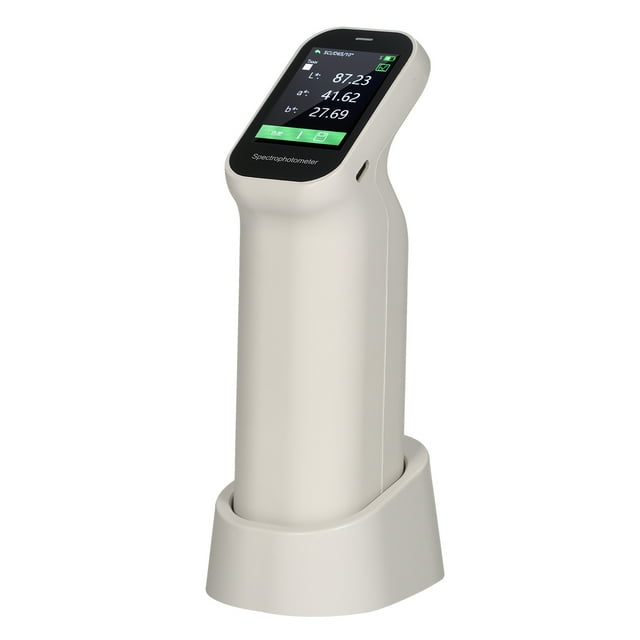 Portable Rechargeable Colorimeter Chromometer Handheld Spectrophotometer Color Meter Auto Calibration Color Difference Tester Color Measuring Instrument 6mm Test Aperture IPS Touchscreen 300