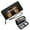 Black, variant on GEEAD Lightweight Women's Clutch Wallet Zipper Card Bag with ID Window Coffee Autumn Leaves Snap Button Wallet Stylish Accessory Smooth Texture