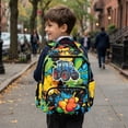 thumbnail image 4 of Jeiento Kids School Backpack Water-Resistant 17 Inch Multi-Pocket Large Capacity Bookbag for Elementary Boys Lightweight Adjustable Straps Bag for School Casual Daypack, Tractor Vehicle, 4 of 7