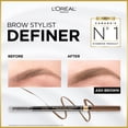 thumbnail image 4 of L’Oréal Paris Cosmetics Brow Stylist Definer, Ultra-Fine Tip Eyebrow Pencil, 0.5mm Tip for Well-Defined Brows and Easy Blend With No Gaps, Ash Brown ,90 mg, 4 of 8
