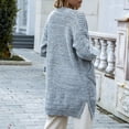 thumbnail image 4 of CEHVOM Cardigan Long Ample Uni à Manches Longues pour Femmes, Manteau, Liquidation, 4 of 8