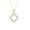 10K Yellow Gold, variant on Fine Jewelry 14K Yellow Gold Lab-Grown Diamond Four-Leaf Open Clover Pendant for Women with Gold Plated Silver Cable Chain Necklace (1/8 cttw, VS1 Clarity, D-F Color) 18inch
