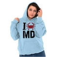 thumbnail image 4 of Maryland I Love MD Crabby State Pride Hoodie Sweatshirt Women Men Brisco Brands 2X, 4 of 6
