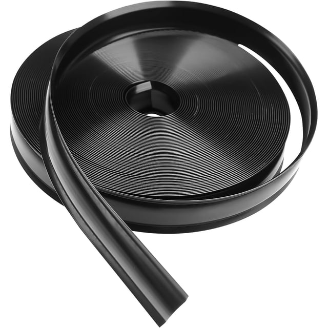 Moulure à Vis en Vinyle Noir 1 Pouces pour Remorque de Voyage RV Bateau Véhicule Récréatif (25 Pi)