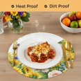 thumbnail image 4 of Summer Sunflowers Round 15 Inch Placemats Set of 4, Pastoral Garden Botanical Florals HeatResistant Non Slip Place Mats for Dining Table, Wipeable Braided Kitchen Table Mats for Housewarming, 4 of 9
