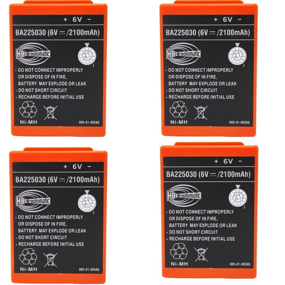 4 Pcs 6V 2100mAh BA225030 Ni-Mh Rechargeable Battery HBC Radiomatic Battery BA225030 for HBC Crane Remote Control Pump Truck Battery