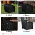 thumbnail image 5 of Paquete de 2 fundas para sillas de exterior, fundas para sillas (47 pulgadas de largo x 47 pulgadas de ancho x 29 pulgadas de alto), fundas de muebles negras duraderas e impermeables para as, 5 of 5