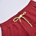 thumbnail image 6 of HCNTES Men's Swim Trunks Hawaiian Bathing Mesh Lining Suit Swimsuits Beach Shorts with Pockets(Red,L), 6 of 7