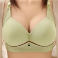 thumbnail image 3 of Strappy Bra Women Pullover Bra Feature V-Neck No Underwire Bra Style W-213 Green XXL, 3 of 4