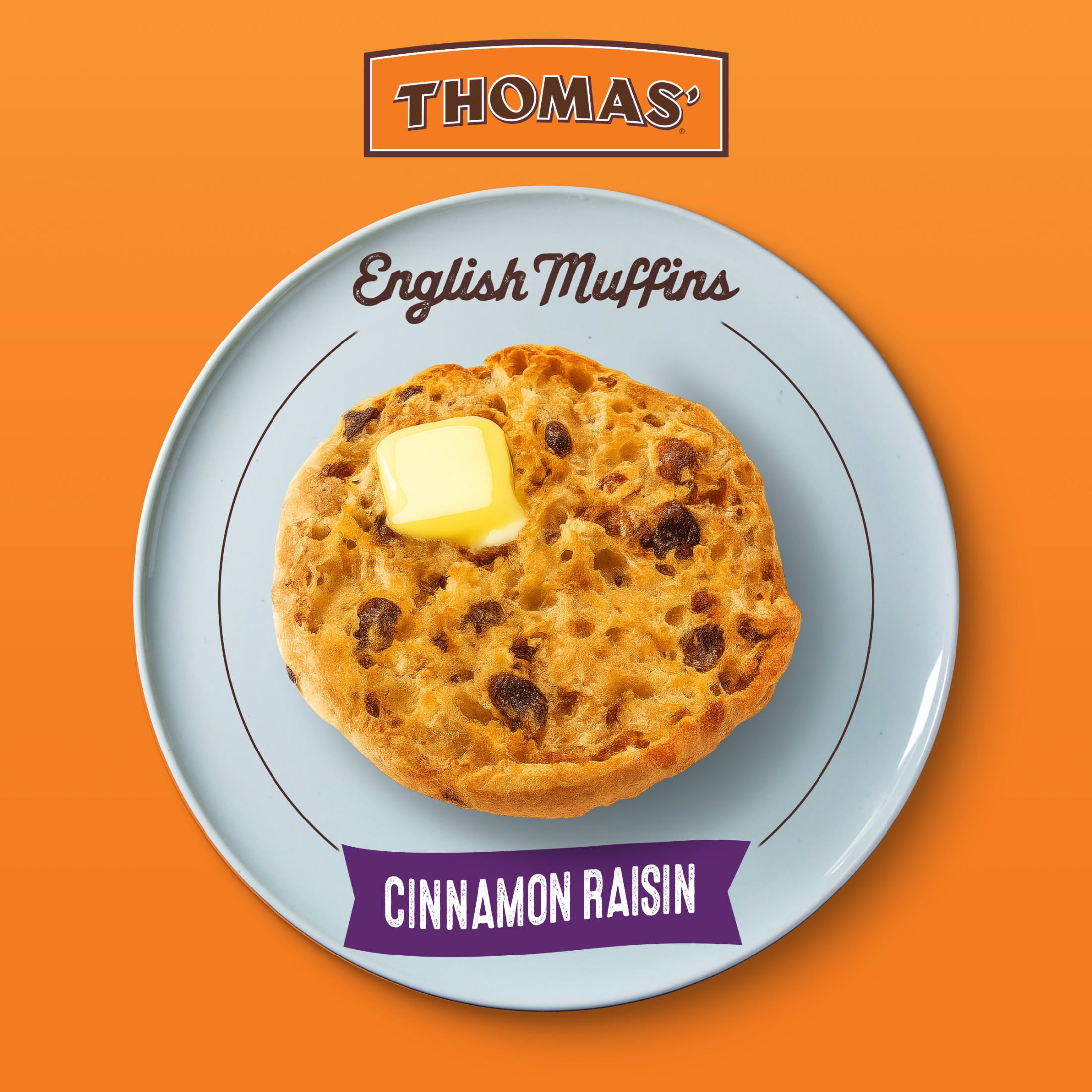 Thomas' Cinnamon Raisin English Muffin, 6 count, 13 oz