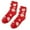 Red-1, variant on WREESH Women's Print Thin Short Christmas Socks With Lace Mesh, Women's Slipper Crew Socks Red