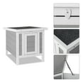 thumbnail image 6 of YYAo Waterproof Outdoor Indoor Rabbit Hutch for Bunnies,Cats,Dogs and Other Small Animals,Rabbit Hutch，Feral Cat House ， Asphalt Roof，Indoor Bunny Cage， Outdoor Bunny House,Gray, 6 of 8