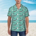 thumbnail image 2 of Xecao Great White Shark Print Hawaiian shirt - A Stylish Short-Sleeve Button-Down for Men, Perfect for Casual Beach and Tropical Outings.,3X-Large, 2 of 7