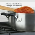 thumbnail image 4 of KitchenAid Stainless Steel 4 Quart Induction Casserole with Lid Metal Utensil and Dishwasher Safe, Brushed Stainless Steel, 4 of 15