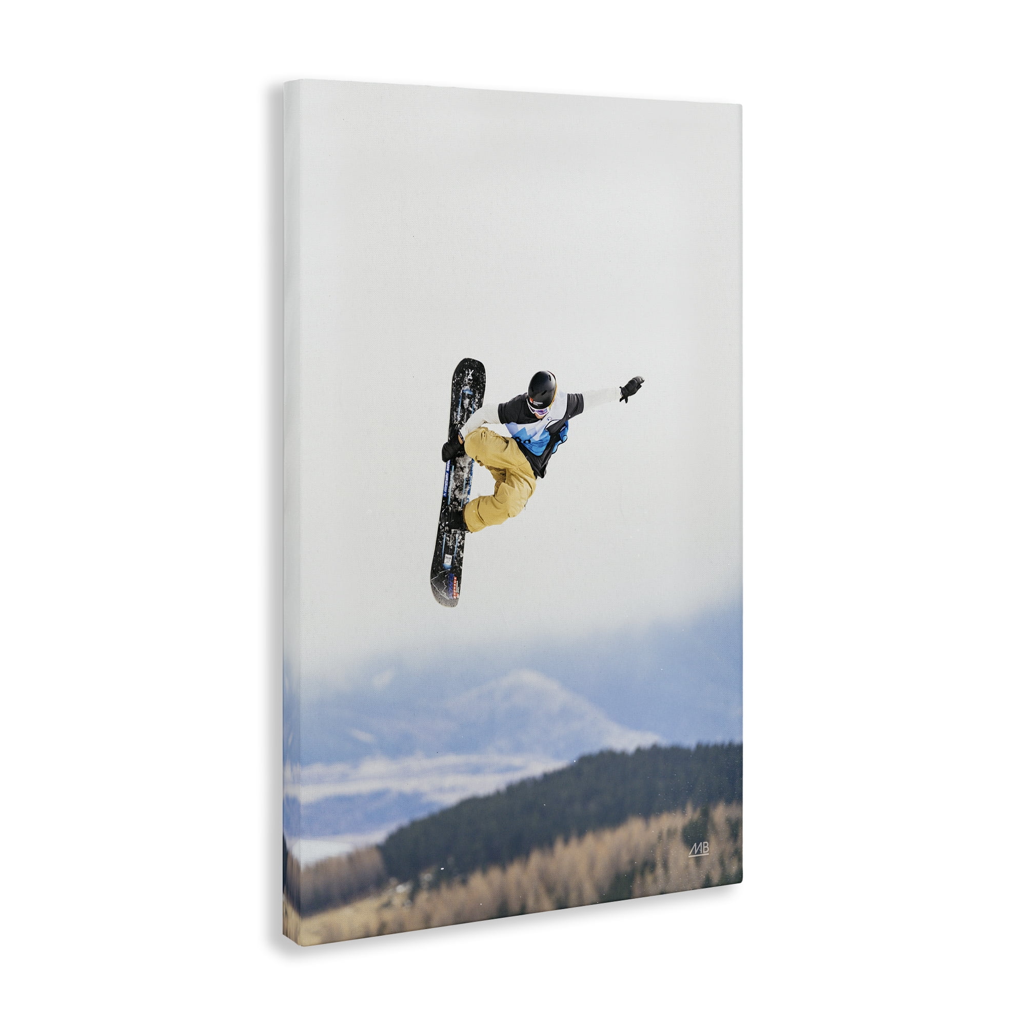 Stupell Industries Catching Air Snowboarder Sports Photography Wrapped Canvas Art Print Wall Art, 16 x 24