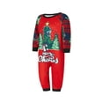 thumbnail image 3 of Family Matching Christmas Pajamas, Baby Romper/Letter Christmas Tree Dinosaur Print Long Sleeve Tops Plaid Pants Sleepwear Set, 3 of 9
