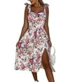 thumbnail image 6 of FASHIONWT Women Summer Printed Sexy Mid-Calf Sling Swing Vacation Resort Dress, 6 of 6