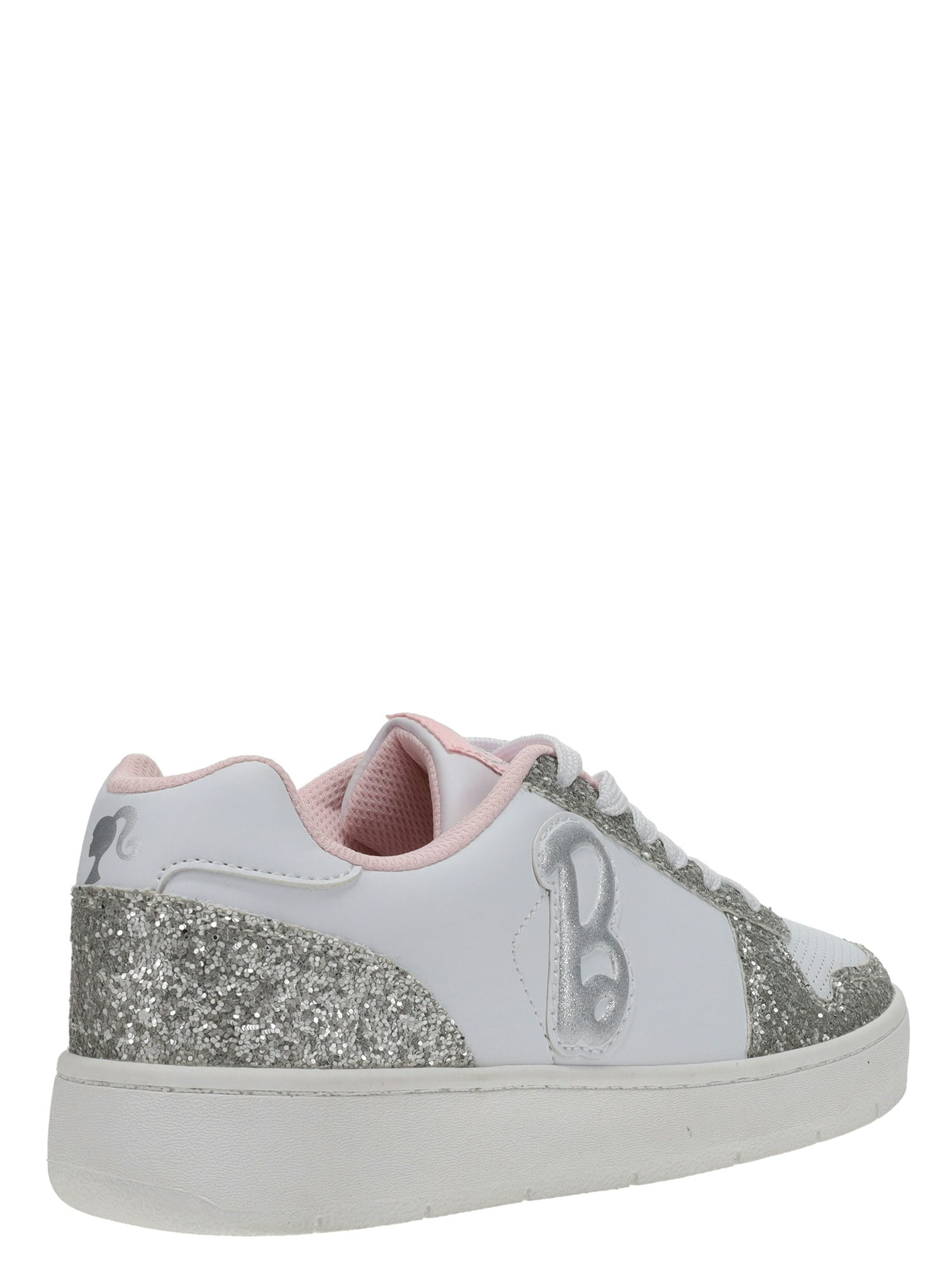 Barbie by Mattel Casual Women’s White Court Sneaker, Dual Sizes 6-11, Regular Width