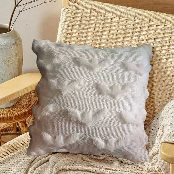 Funda de almohada de Halloween de 45x45 cm con estampado de murciélagos - Decoración de Halloween para el hogar
