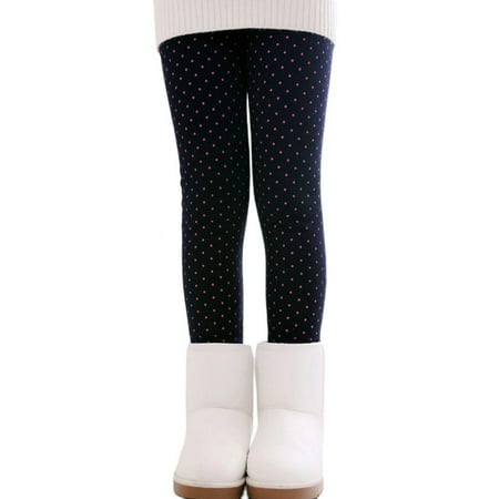 

Girls Warm Winter Fleece Lined Leggings Toddler Pants for Girls Dot Tights for Girls Christmas Tights for Girls 2-12Y