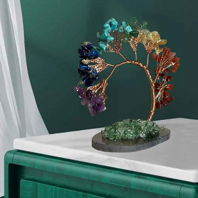 Mini cristales de árbol de cristal, piedra de caída, árbol de , árbol Shui, piedras , adorno de de árbol de dinero de perfecl Árbol de dinero de cristal
