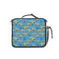 thumbnail image 3 of School Bus and Clouds Blue Pattern Insulated Lunch Bag with Shoulder Strap and Bottle Holder,Bento School Lunch Bag Box,11x9.5x3.5 Inches, 3 of 5