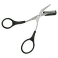 thumbnail image 1 of Unique Bargains Eyebrow Trimmer Scissors with Comb Stainless Steel Eyebrow Comb Scissors for Shaping Eyebrows Black, 1 of 7