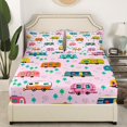 thumbnail image 3 of Erosebridal Pink Rv Car Bed Sheets Set Queen Size,Cartoon Camper Bedding Sets Queen Size,Camping Room Decorative,Ultra Soft,4 Pieces, 3 of 7