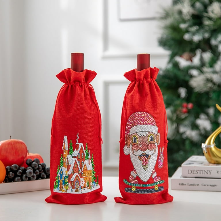 Christmas 5d Diamond Painting Picture Storage Bag Diy - Temu