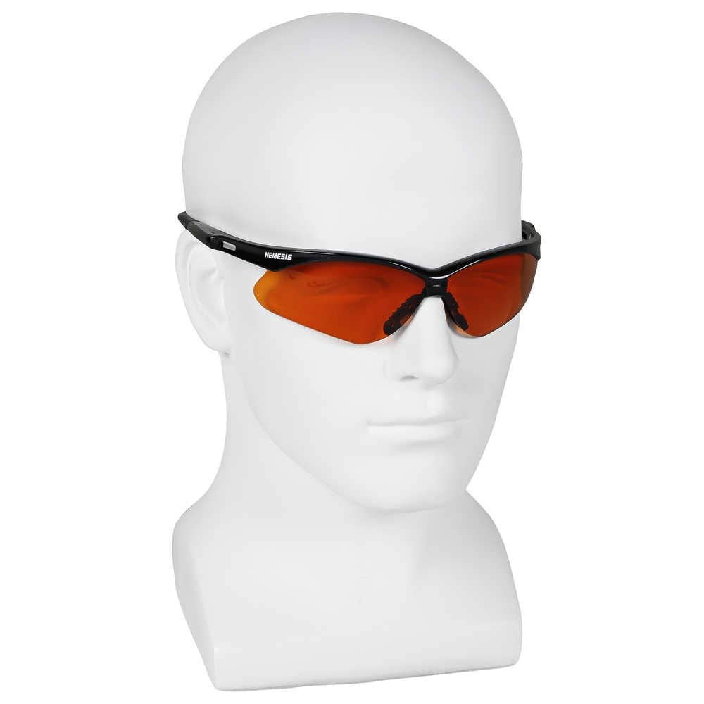 KLEENGUARD V30 Nemesis Safety Glasses/Sunglasses 19642 Black Frame, Copper Blue Shield Lens 6 Pair