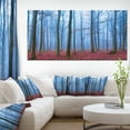thumbnail image 1 of Foggy Forest in Blue and Pink Photo - Modern Forest Canvas Art, 1 of 3