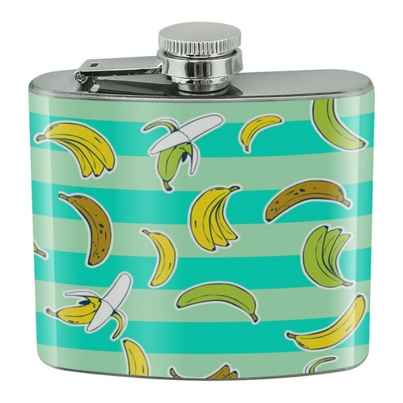 Ripe Bananas Pattern Stainless Steel 5oz Hip Drink Kidney Flask