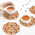 thumbnail image 7 of Disketp Autumn Leaves 2 Funny Coasters,6 Pcs Leather Coasters with Holder, Perfect Housewarming Hostess Gifts,Protect Furniture from Water Marks Scratch and Damage,Octagon, 7 of 7