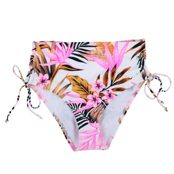 Salt Cove Women's Swim Bottoms Stretch Lace-Side Multi M New