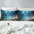 thumbnail image 3 of Erosebridal Mgaic Tornado Duvet Cover Full, Cool Lighting Storm Bedding Sets Full Size, Cartoon Weather Theme Decor, 3pcs, 3 of 5