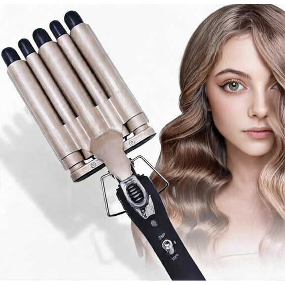 CNV 5-Barrel Ceramic Hair Waver, Fast Heating Hair Crimper Curling Wand, Professional Hair Styling Tool Suitable for All Hair Textures ο»Ώ