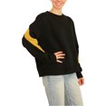 thumbnail image 2 of Elevenparis Mujer Glitter Gold Arm Stripes Sudadera negra M, 2 of 6