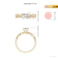 thumbnail image 4 of ANGARA Natural Princess-Cut Diamond Ring with Scrollwork in 14K Yellow Gold for Women (Size-4.7mm| Color-H| Clarity-SI2) | April Birthstone, Anniversary, Jewelry Gift for Women | Natural Diamond Ring, 4 of 9